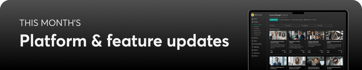 Platform & feature updates